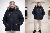 کاپشن مردانه جیبدار خزدار کتان UK.Jeep وارداتی