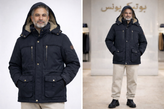 کاپشن مردانه جیبدار خزدار کتان UK.Jeep وارداتی