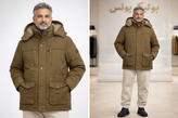 کاپشن مردانه جیبدار خزدار کتان UK.Jeep وارداتی
