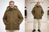 کاپشن مردانه جیبدار خزدار کتان UK.Jeep وارداتی